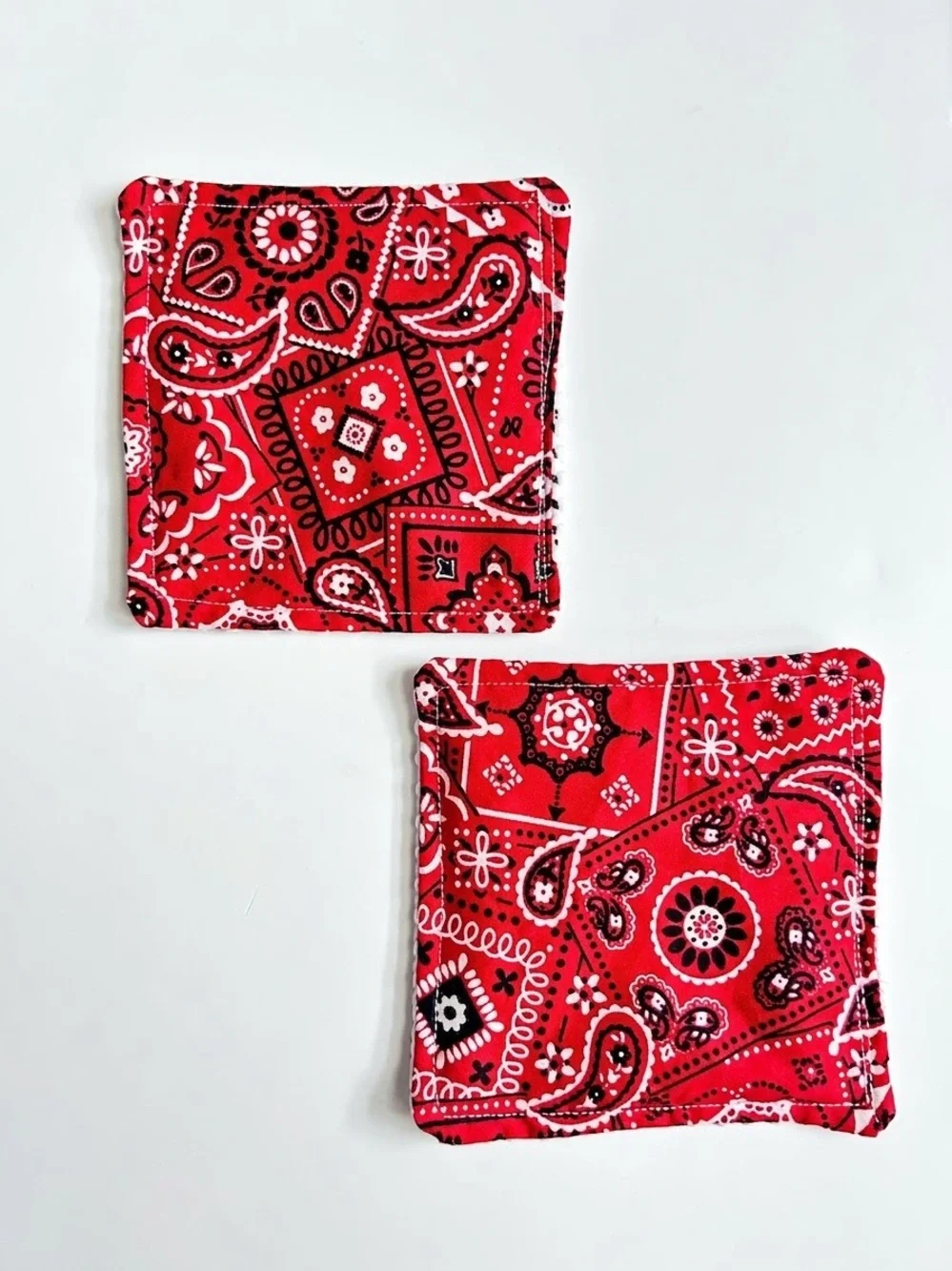 Hand Crafted Red Bandanna Non Slip Jar Grippers Opens Hard to Turn Lids
